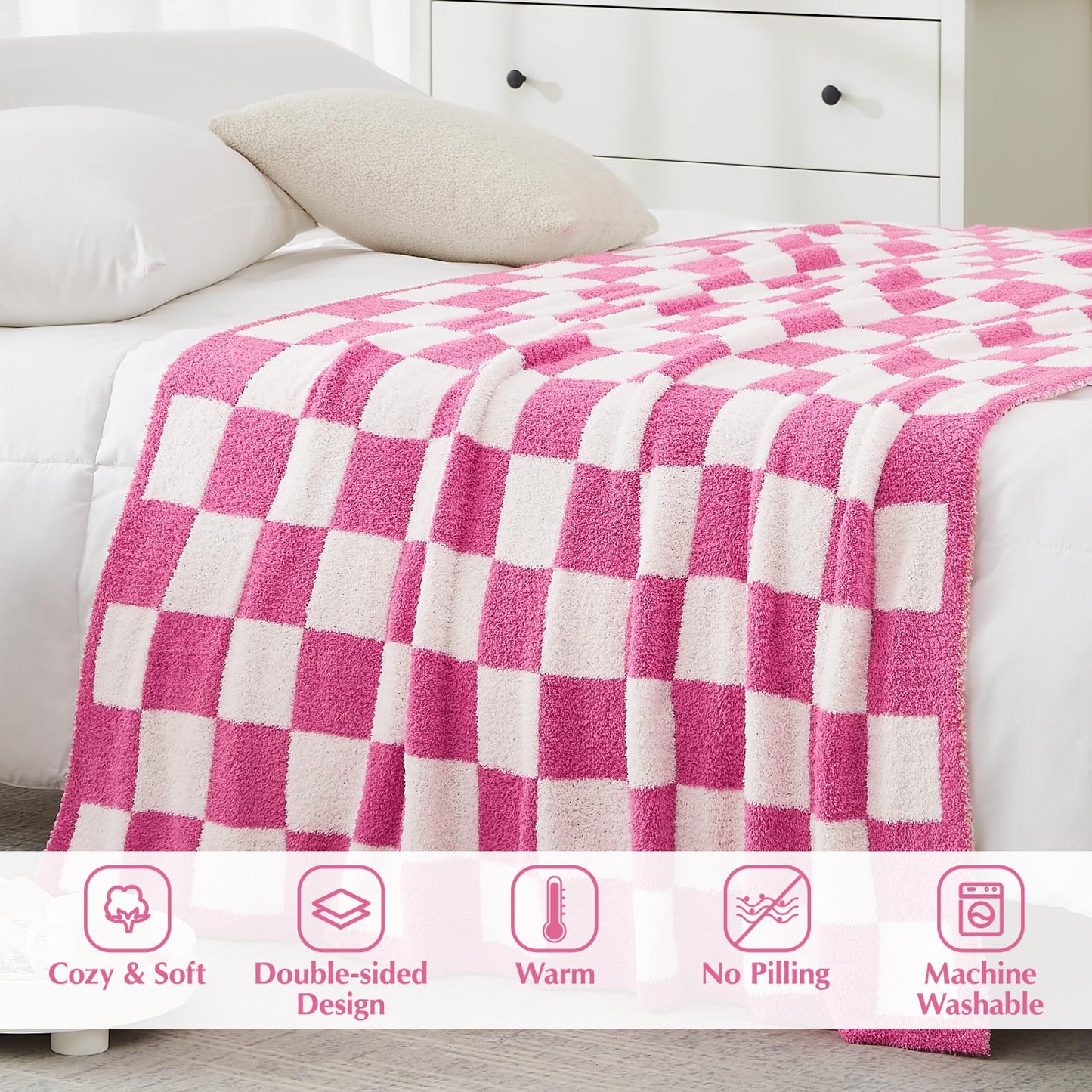 Cozy Checkered Throw Blanket