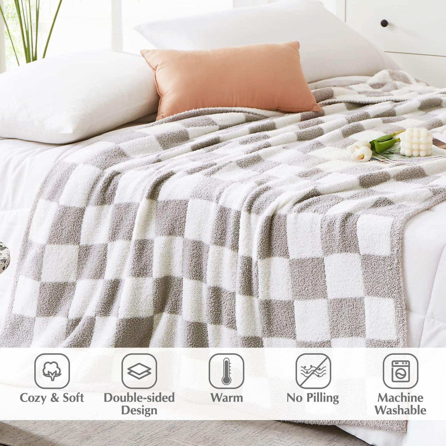 Cozy Checkered Throw Blanket