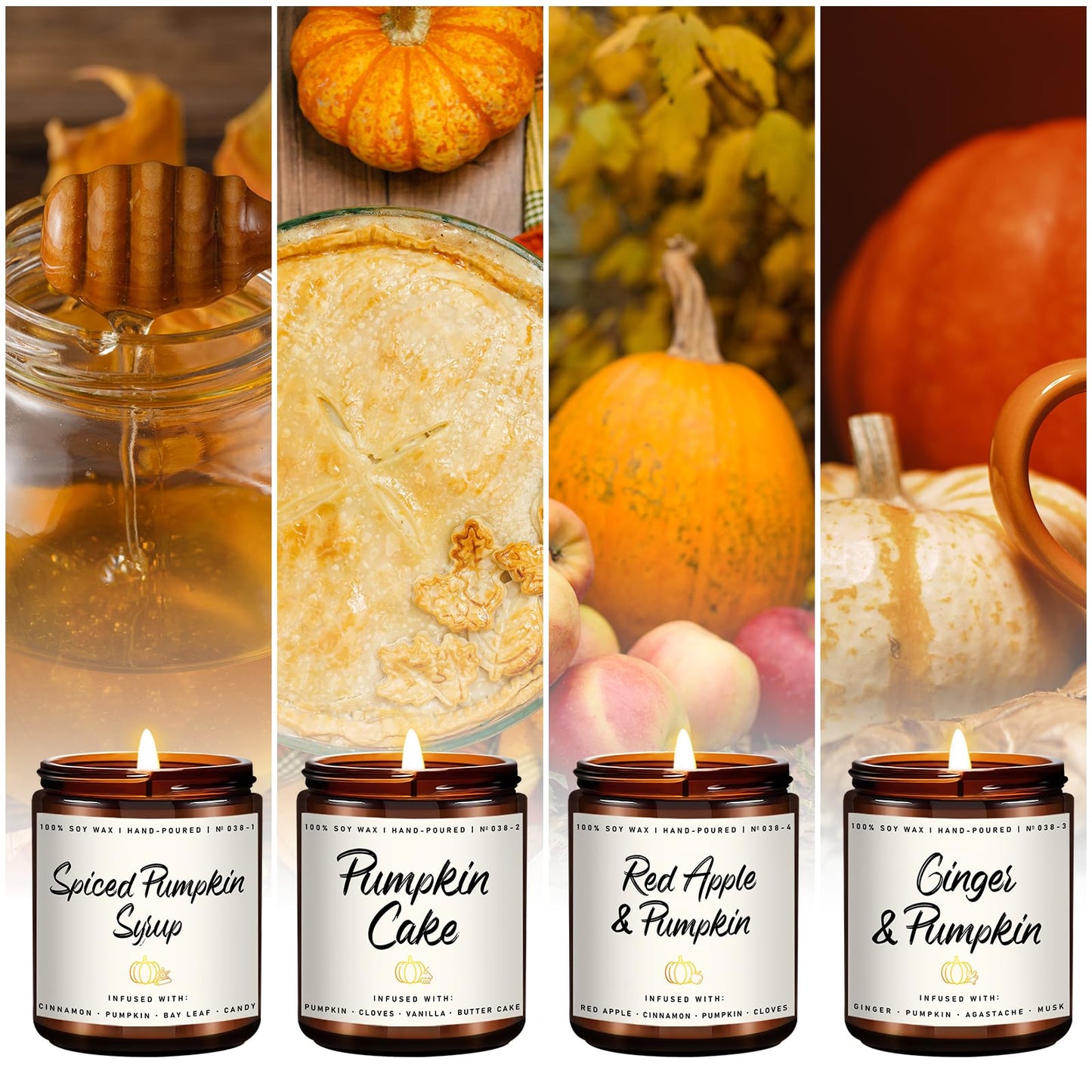 Autumn Scented Candle Collection – Seasonal Scents for Cozy, Holiday Ambience