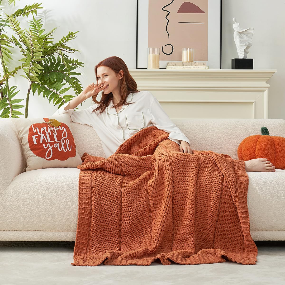 Home Chunky Knit Throw Blanket