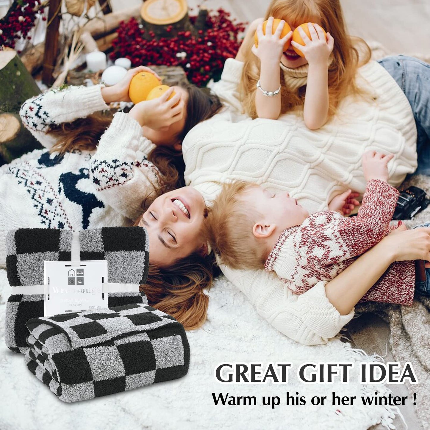 Cozy Checkered Throw Blanket