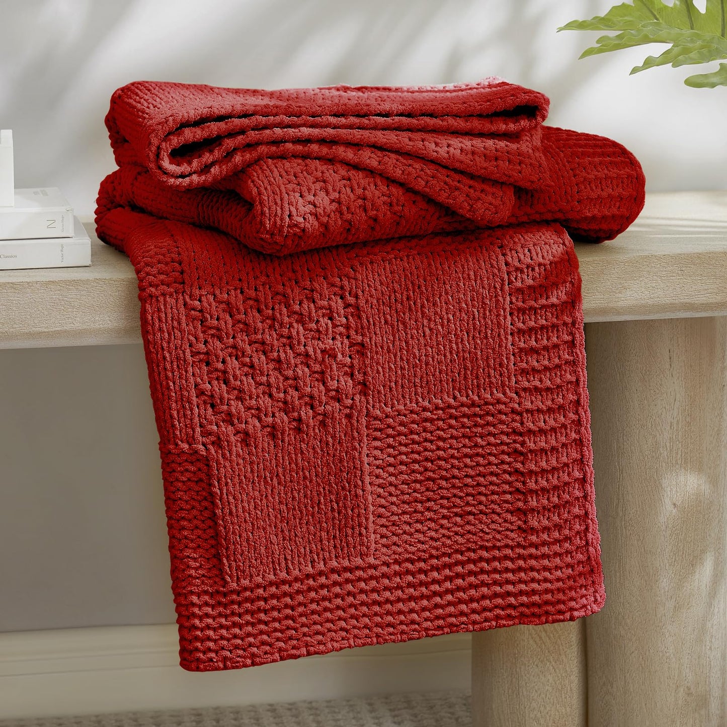 Home Chunky Knit Throw Blanket