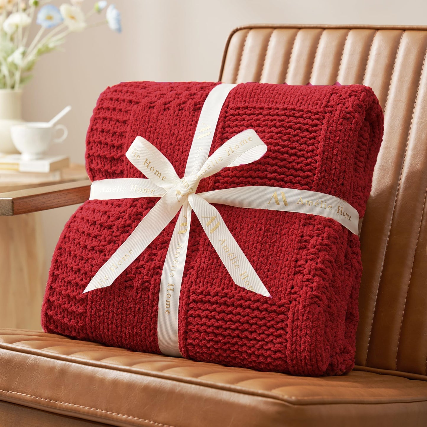 Home Chunky Knit Throw Blanket