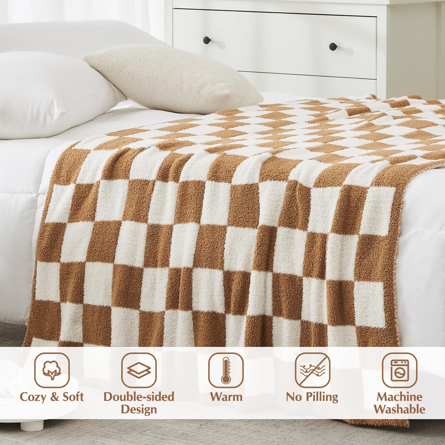 Cozy Checkered Throw Blanket