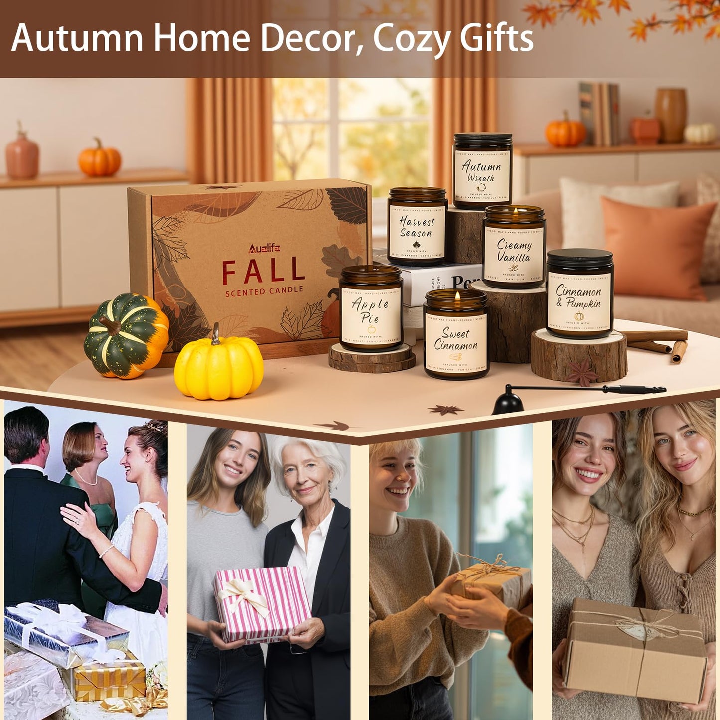 Autumn Scented Candle Collection – Seasonal Scents for Cozy, Holiday Ambience
