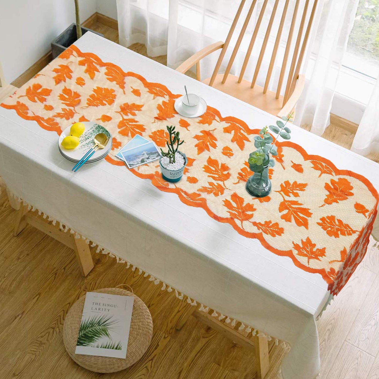 Fall Lace Table Runner