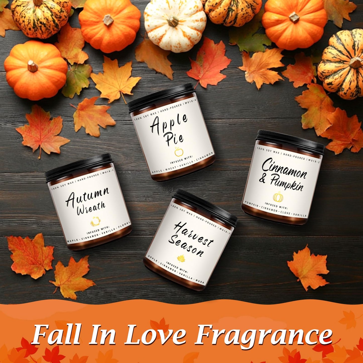 Autumn Scented Candle Collection – Seasonal Scents for Cozy, Holiday Ambience