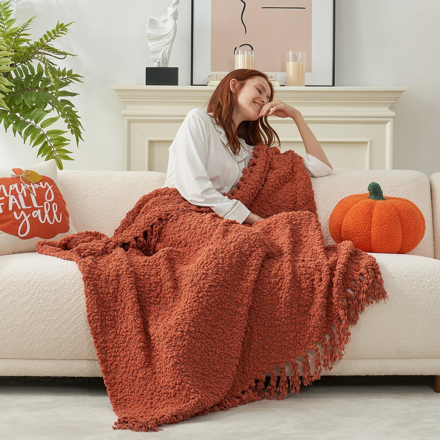 Home Chunky Knit Throw Blanket