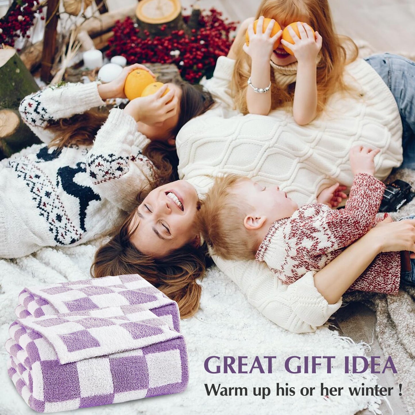 Cozy Checkered Throw Blanket