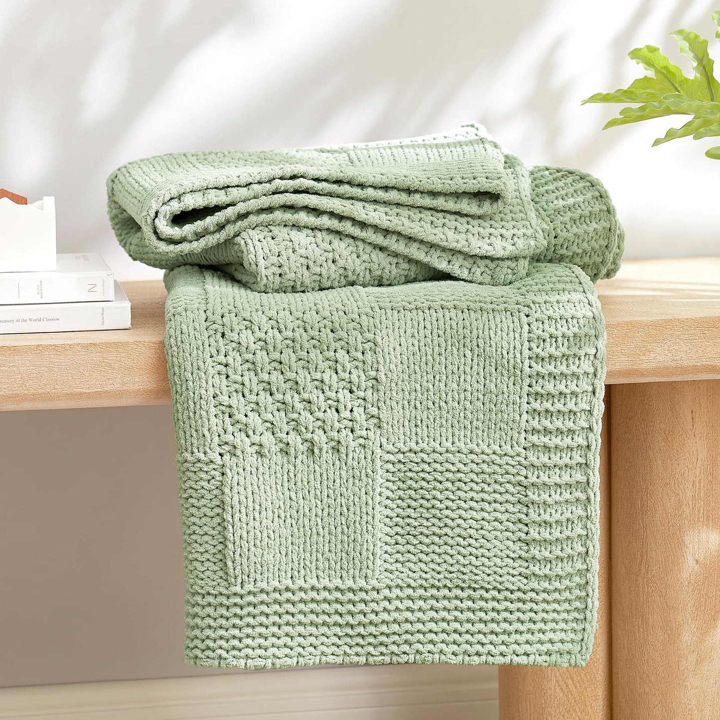 Home Chunky Knit Throw Blanket