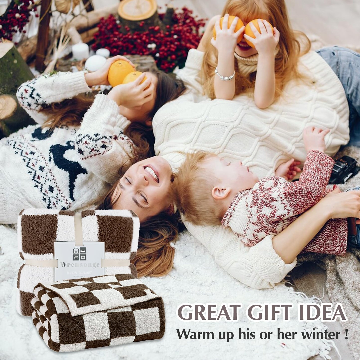 Cozy Checkered Throw Blanket