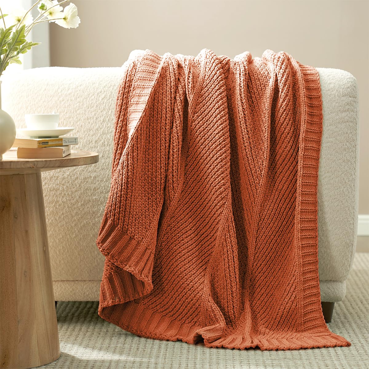 Home Chunky Knit Throw Blanket