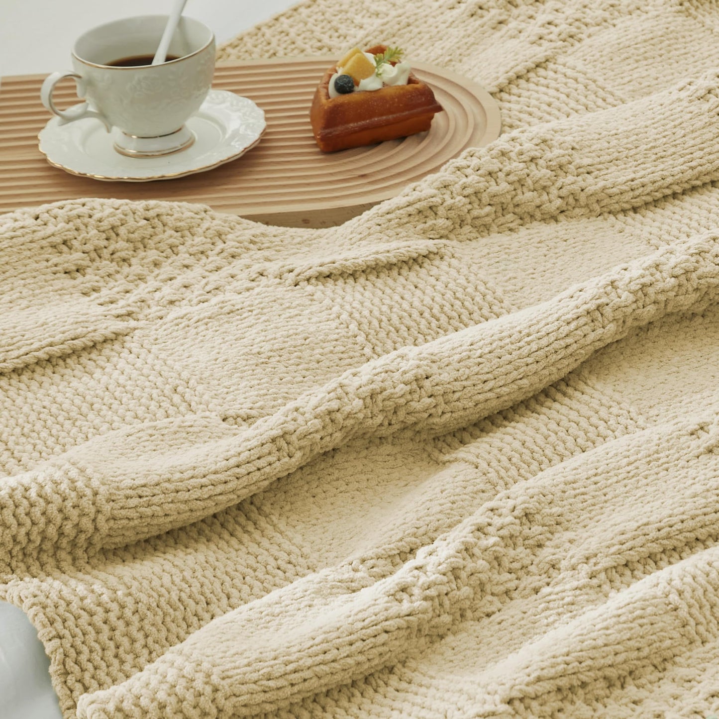 Home Chunky Knit Throw Blanket