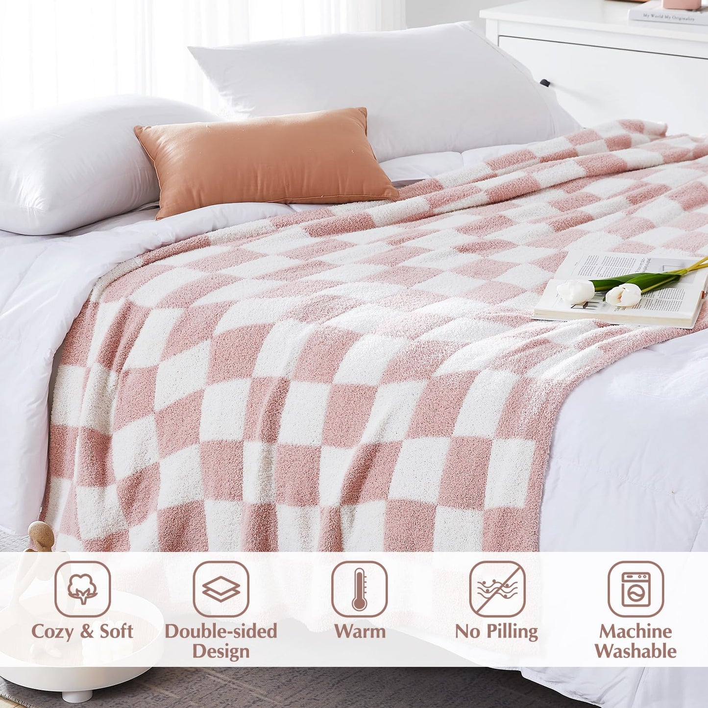 Cozy Checkered Throw Blanket