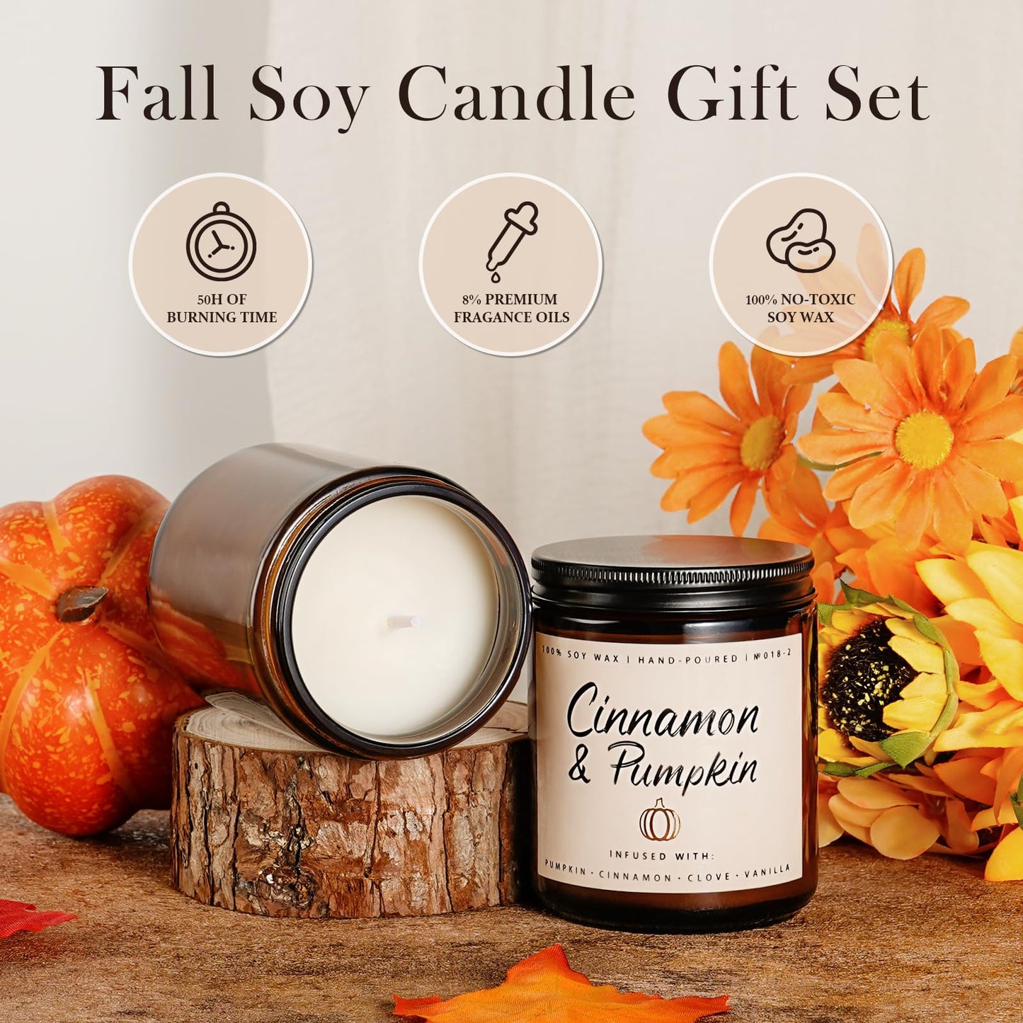 Autumn Scented Candle Collection – Seasonal Scents for Cozy, Holiday Ambience