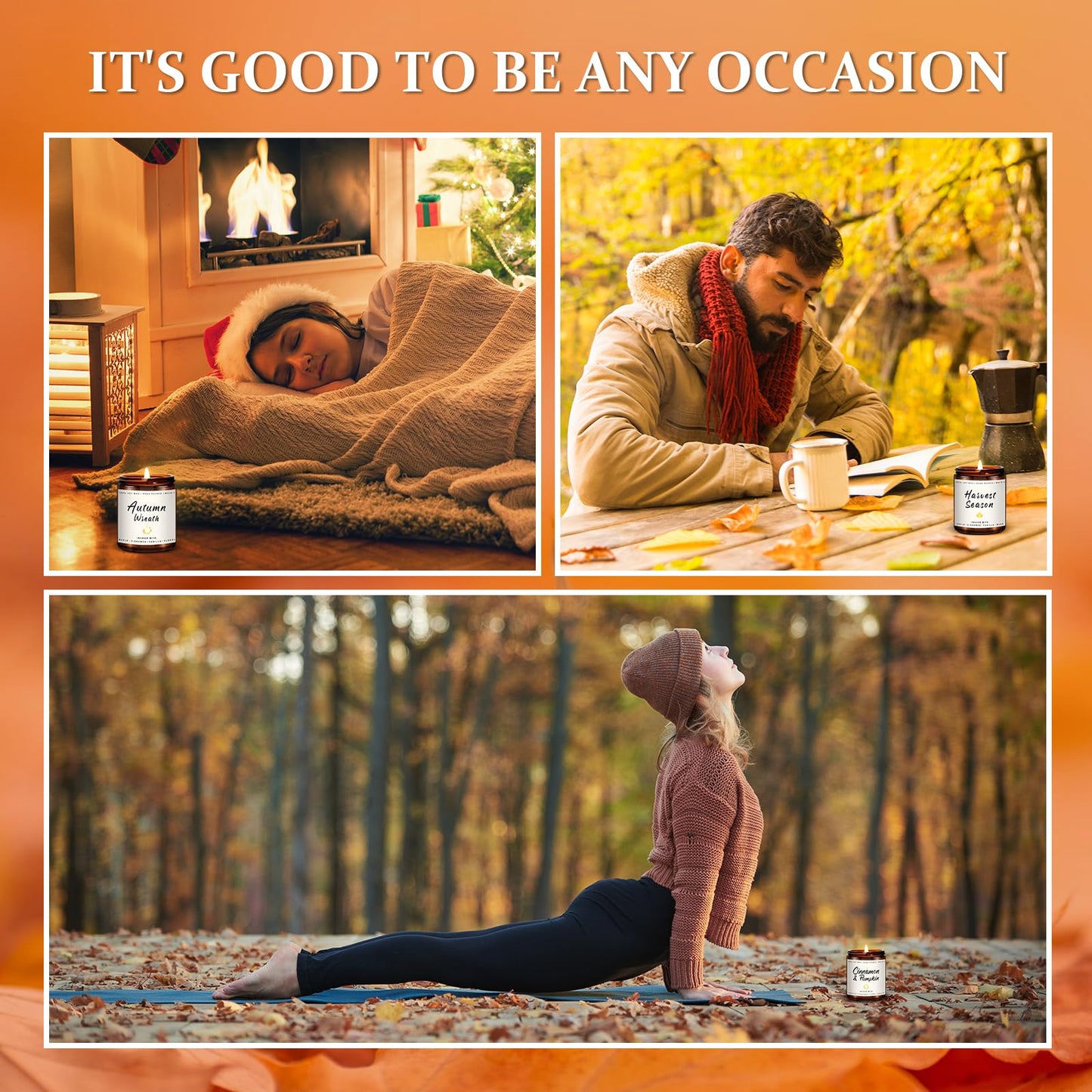 Autumn Scented Candle Collection – Seasonal Scents for Cozy, Holiday Ambience