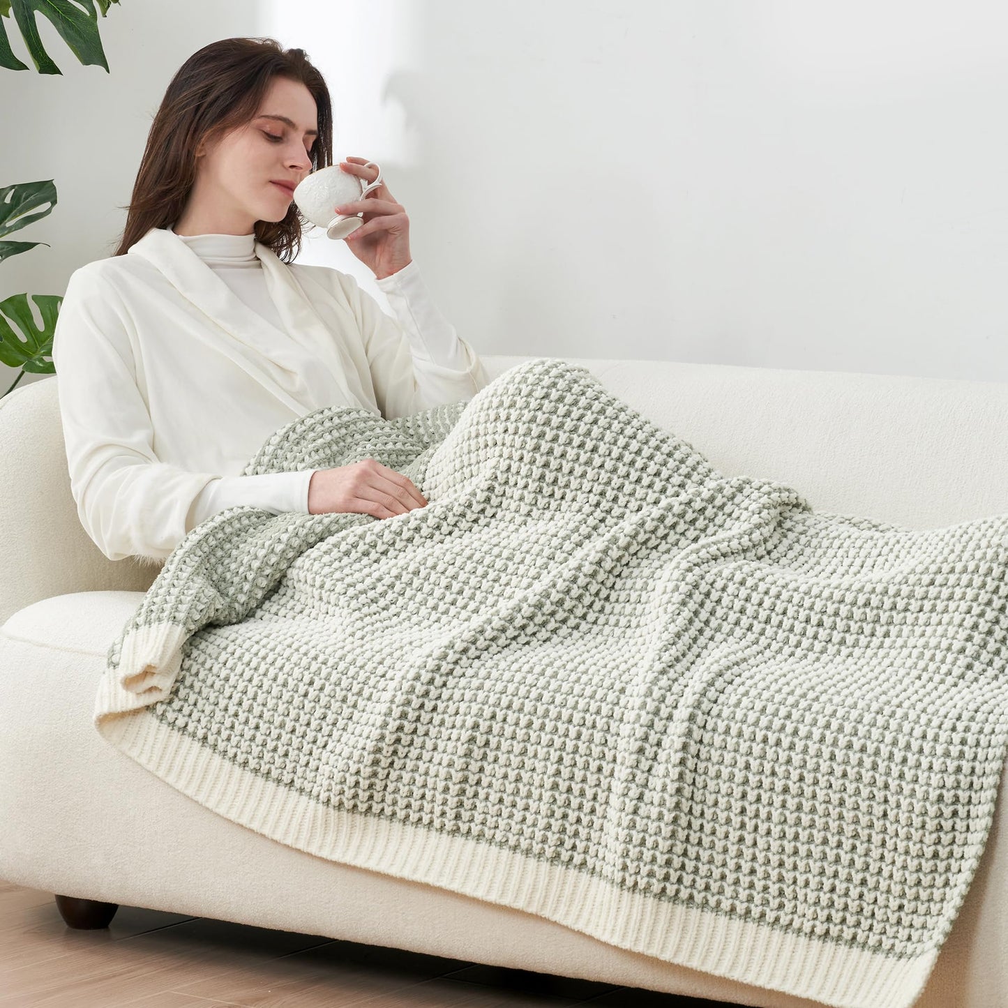 Home Chunky Knit Throw Blanket