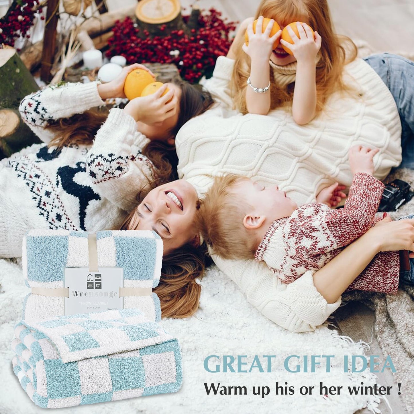 Cozy Checkered Throw Blanket
