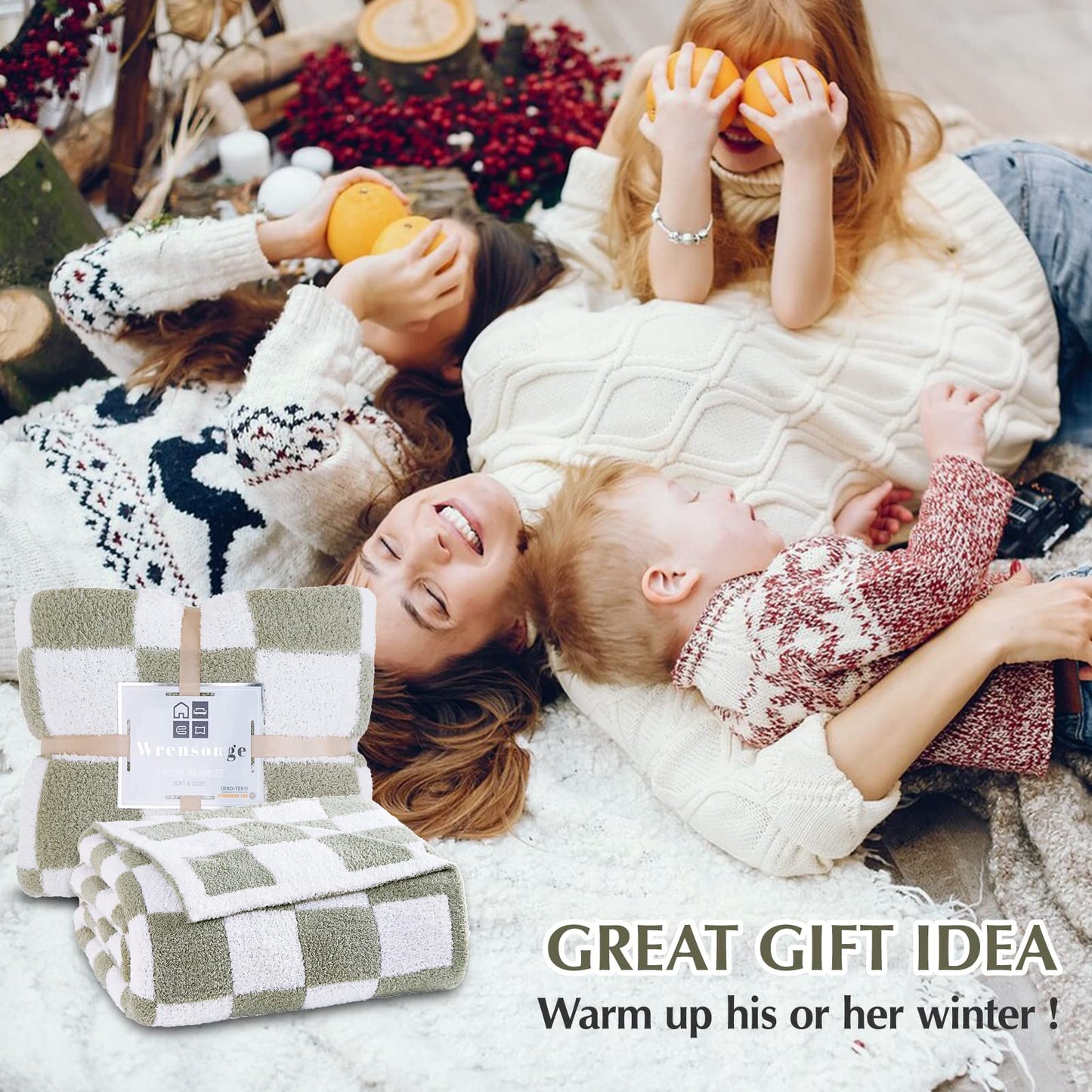 Cozy Checkered Throw Blanket