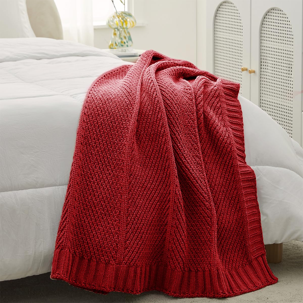 Home Chunky Knit Throw Blanket