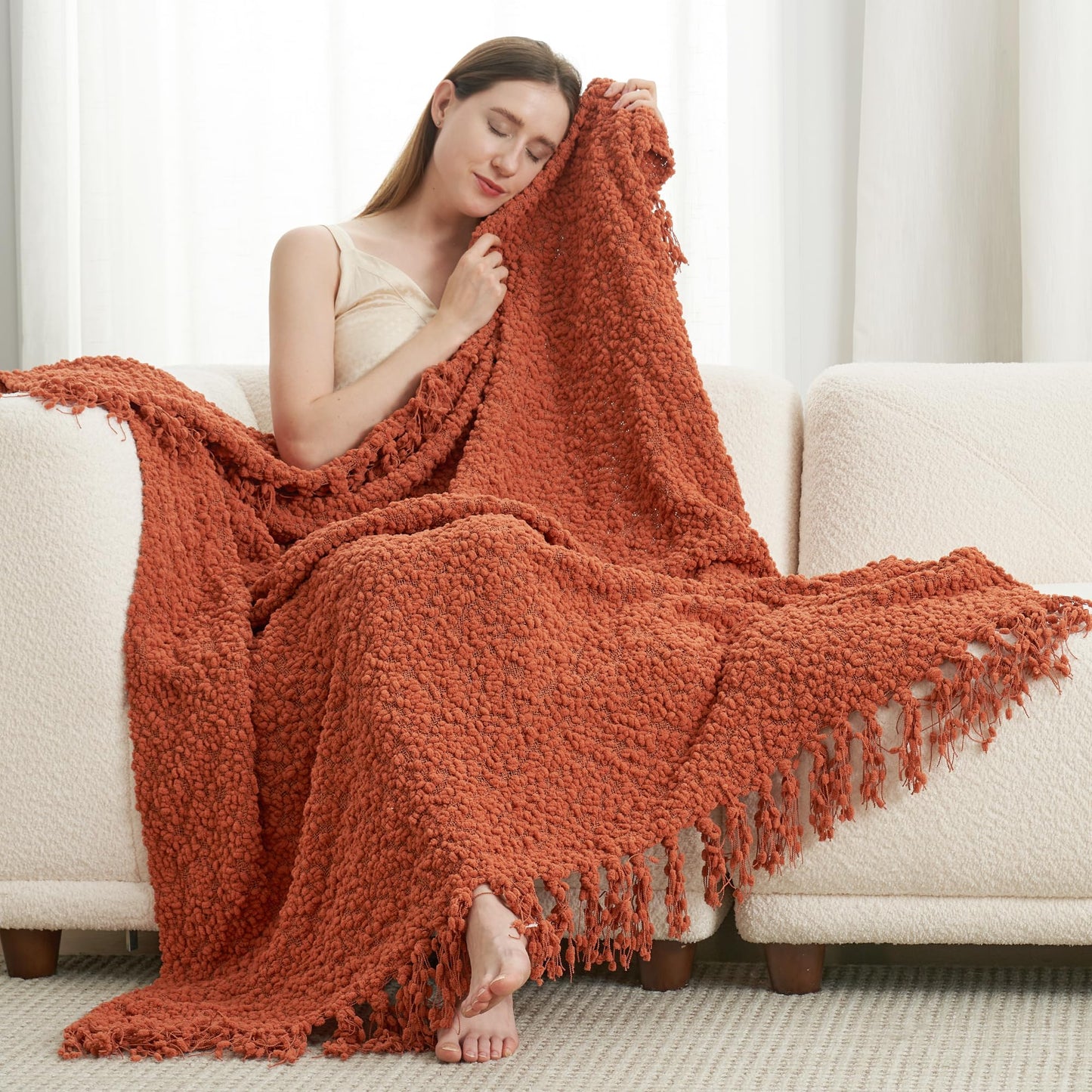 Home Chunky Knit Throw Blanket