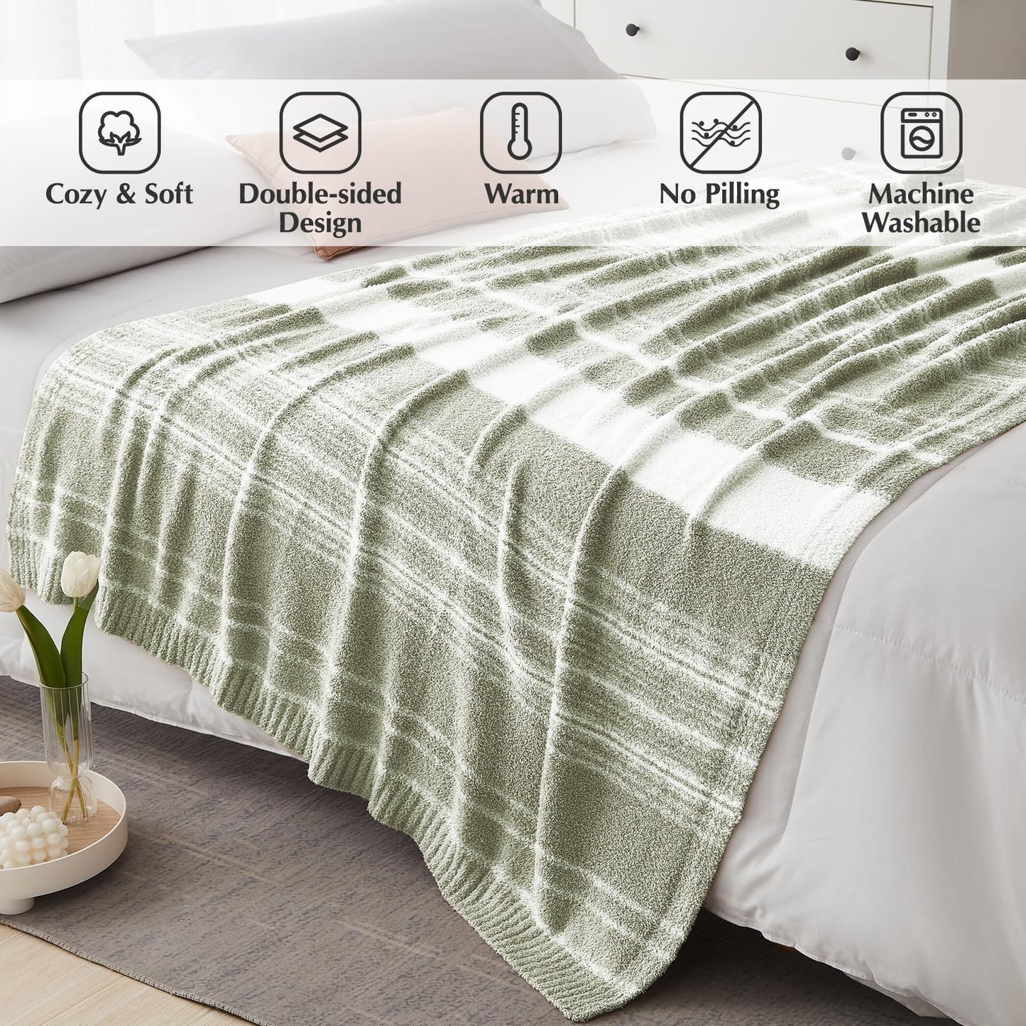 Cozy Checkered Throw Blanket