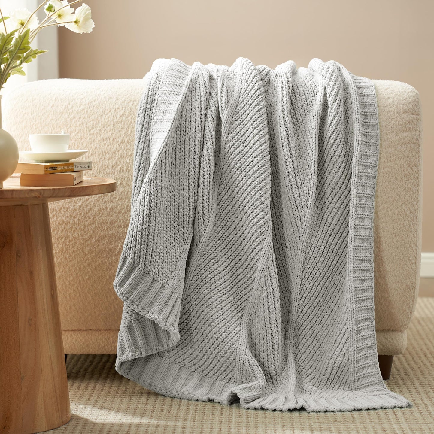 Home Chunky Knit Throw Blanket