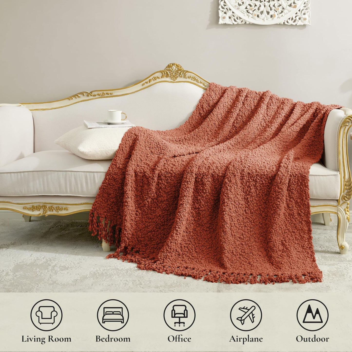 Home Chunky Knit Throw Blanket