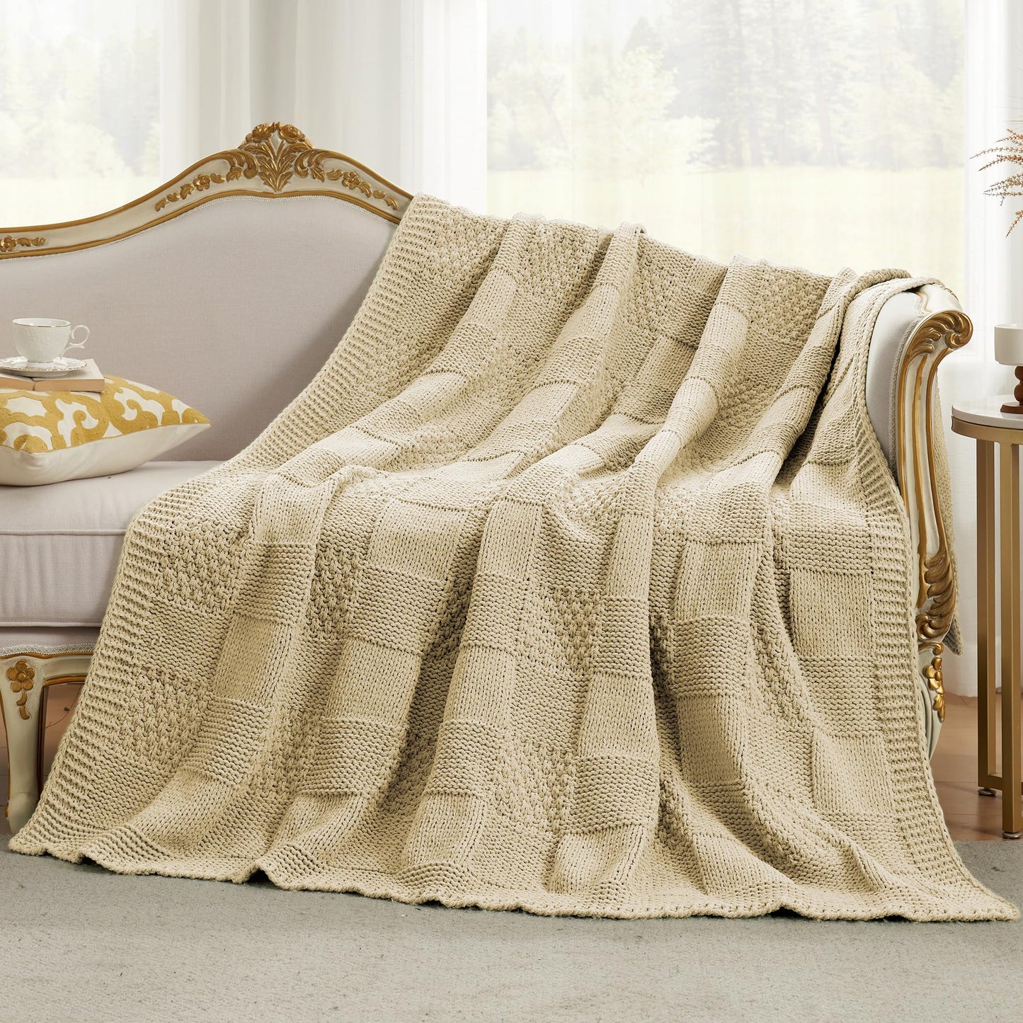 Home Chunky Knit Throw Blanket