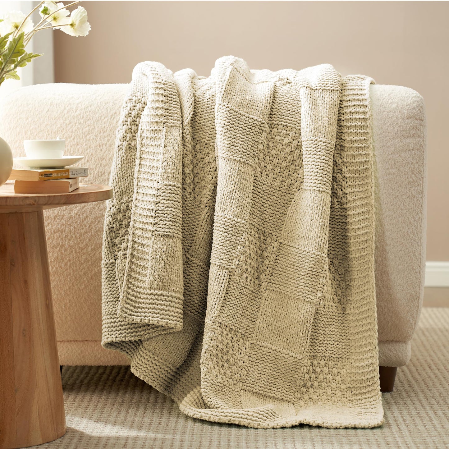 Home Chunky Knit Throw Blanket