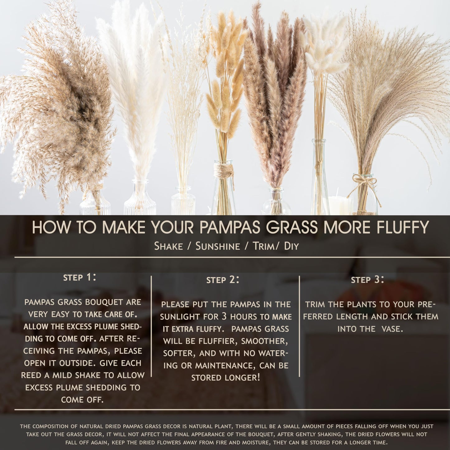 Natural Pampas Grass Bouquet