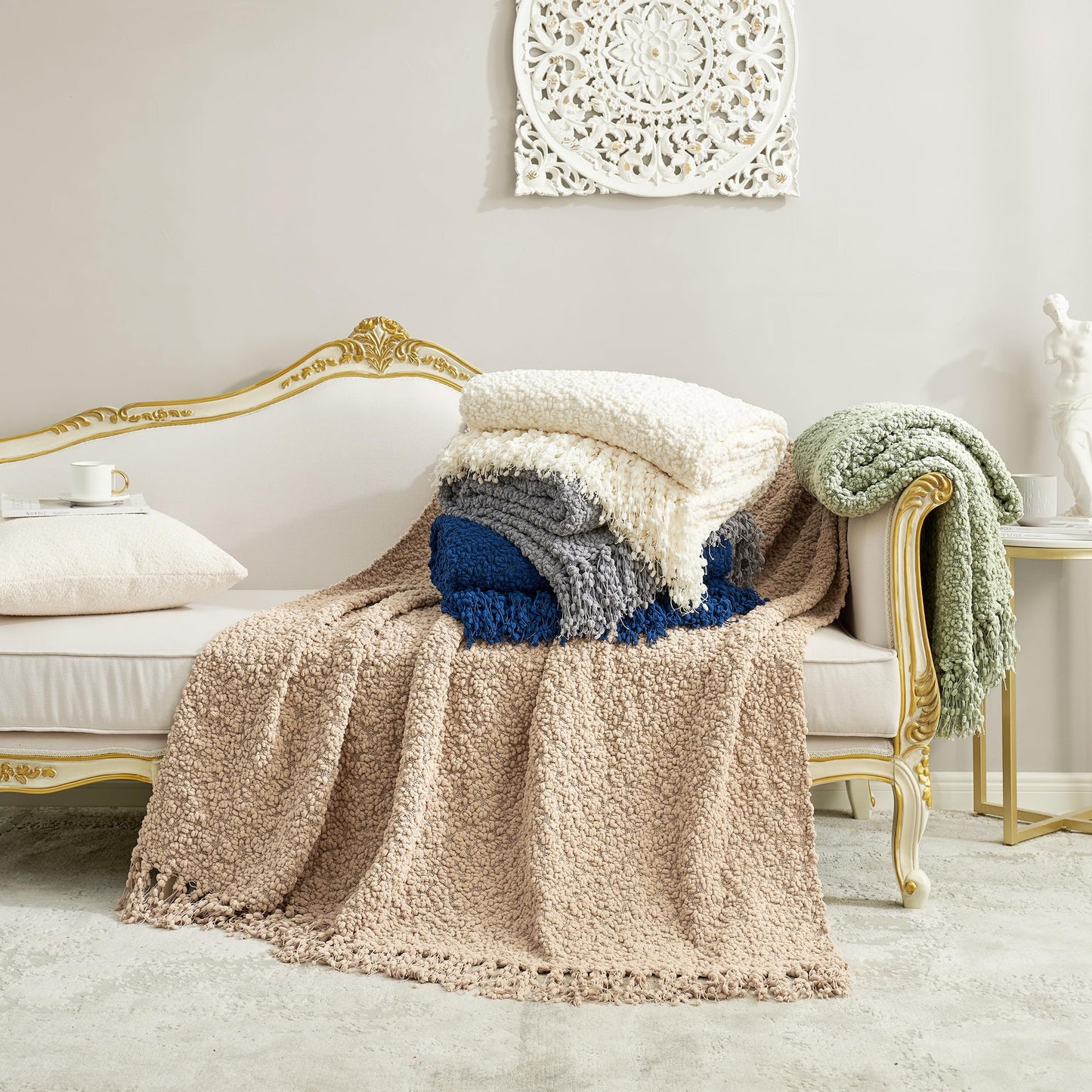 Home Chunky Knit Throw Blanket