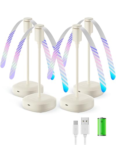 Table Food Fan – Insect Repellent with Reflective Blades, Flexible Neck, Silent Operation, USB-C Charging