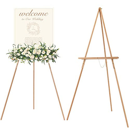 Beech Wood Display Easel – Lightweight Folding Tripod Stand for Canvas, Signs & Presentations | 64" Artist & Event Easel