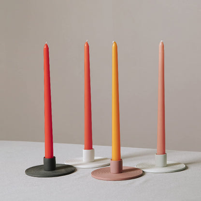 Handmade Spiral Taper Candles – 10" Unscented, Dripless (Set of 4)