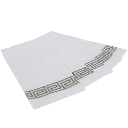 Decorative Disposable Guest Towels – Cloth-Like Paper Napkins with Patterns | Soft, Absorbent & Elegant for Bathroom, Dining & Events - 200 Pack