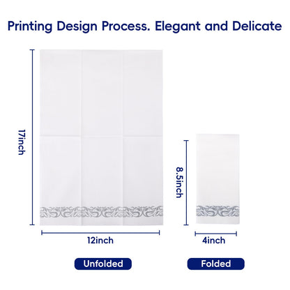 Luxury Disposable Hand Towels – Linen-Feel Paper Guest Napkins for Guest at Weddings, Dinner Parties & Events | Pack of 100