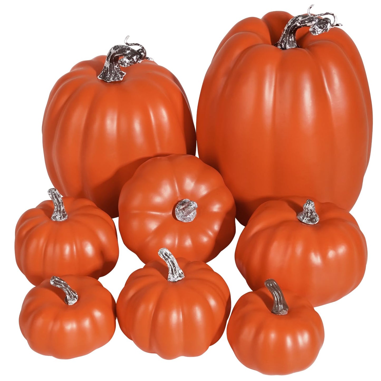 White & Gold Artificial Harvest Pumpkins – 16-Piece Fall Décor Set