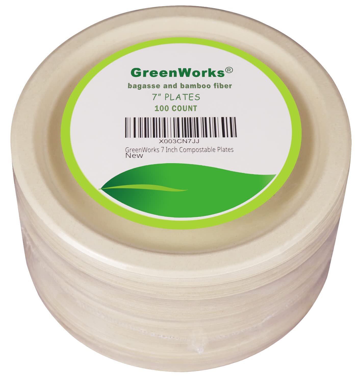 6-Inch Compostable Heavyweight Plates – 100% Biodegradable Bagasse & Bamboo Fiber (Pack of 50)