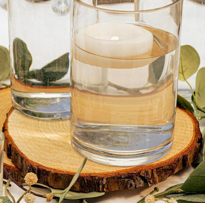 Rustic Centerpiece Rounds for Weddings, Crafts & Home Décor | Kiln-Dried, Sustainable Wood (6 or 10 Pack)