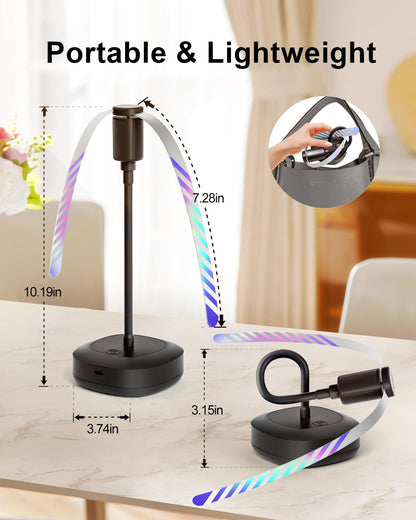 Table Food Fan – Insect Repellent with Reflective Blades, Flexible Neck, Silent Operation, USB-C Charging