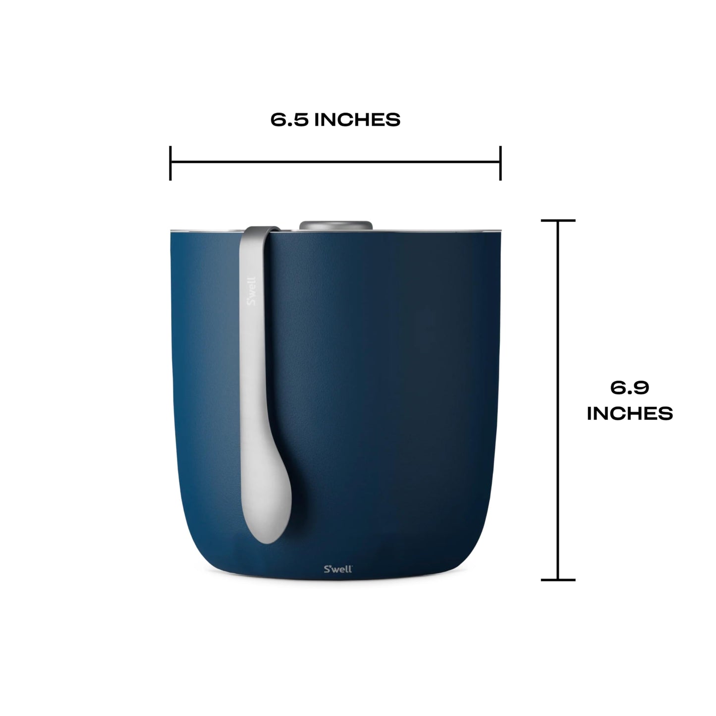 AestheticTriple-Layered Ice Bucket with Tongs – Vacuum-Insulated, Stainless Steel, Condensation-Free