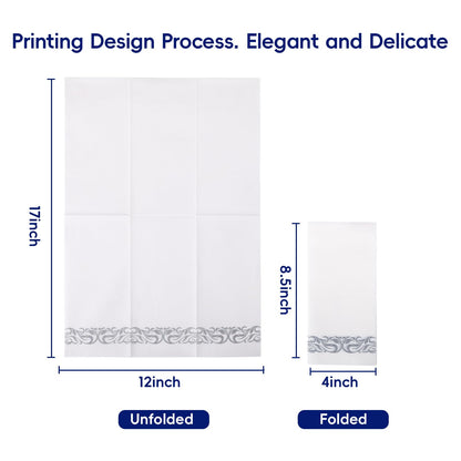 Luxury Disposable Hand Towels – Linen-Feel Paper Guest Napkins for Guest at Weddings, Dinner Parties & Events | Pack of 100