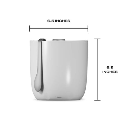 AestheticTriple-Layered Ice Bucket with Tongs – Vacuum-Insulated, Stainless Steel, Condensation-Free
