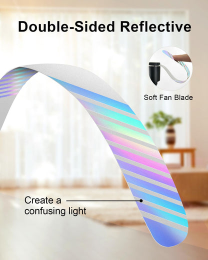 Table Food Fan – Insect Repellent with Reflective Blades, Flexible Neck, Silent Operation, USB-C Charging