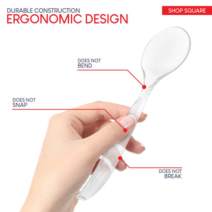 Durable Plastic Serving Utensils Set – 10" Serving Fork, Spoon & 6" Tongs | BPA-Free, Reusable or Disposable | Perfect for Parties, Catering & Events