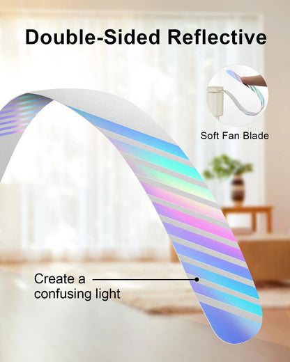 Table Food Fan – Insect Repellent with Reflective Blades, Flexible Neck, Silent Operation, USB-C Charging