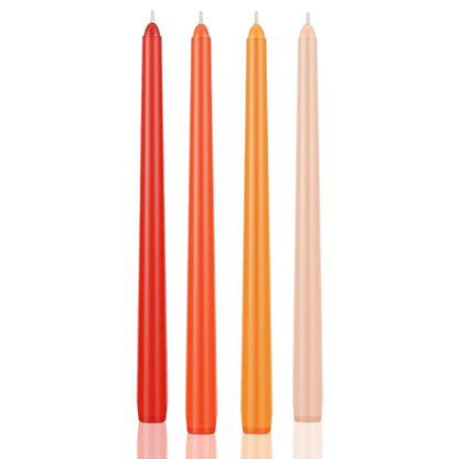 Handmade Spiral Taper Candles – 10" Unscented, Dripless (Set of 4)