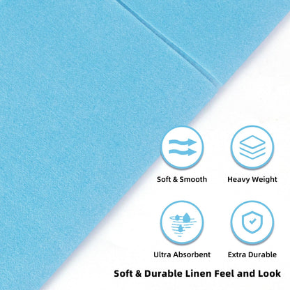 Solid Color Pocket Napkins – 50-Pack Linen-Like Paper Napkins with Silverware Pocket | Soft, Absorbent & Elegant for Dining, Weddings, and Events - Matcha Green