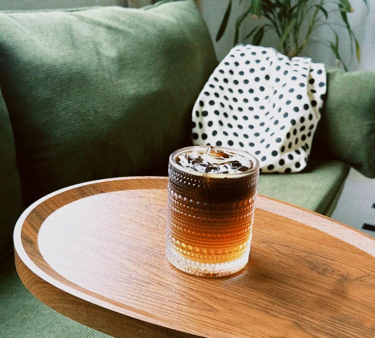 Artcochan Hobnail Beaded Drinking Glasses – Vintage Embossed Glassware Set of 6 (10oz) – Textured Water & Cocktail Tumblers
